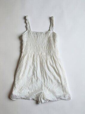 RSQ Women’s White Smocked Romper Size Medium